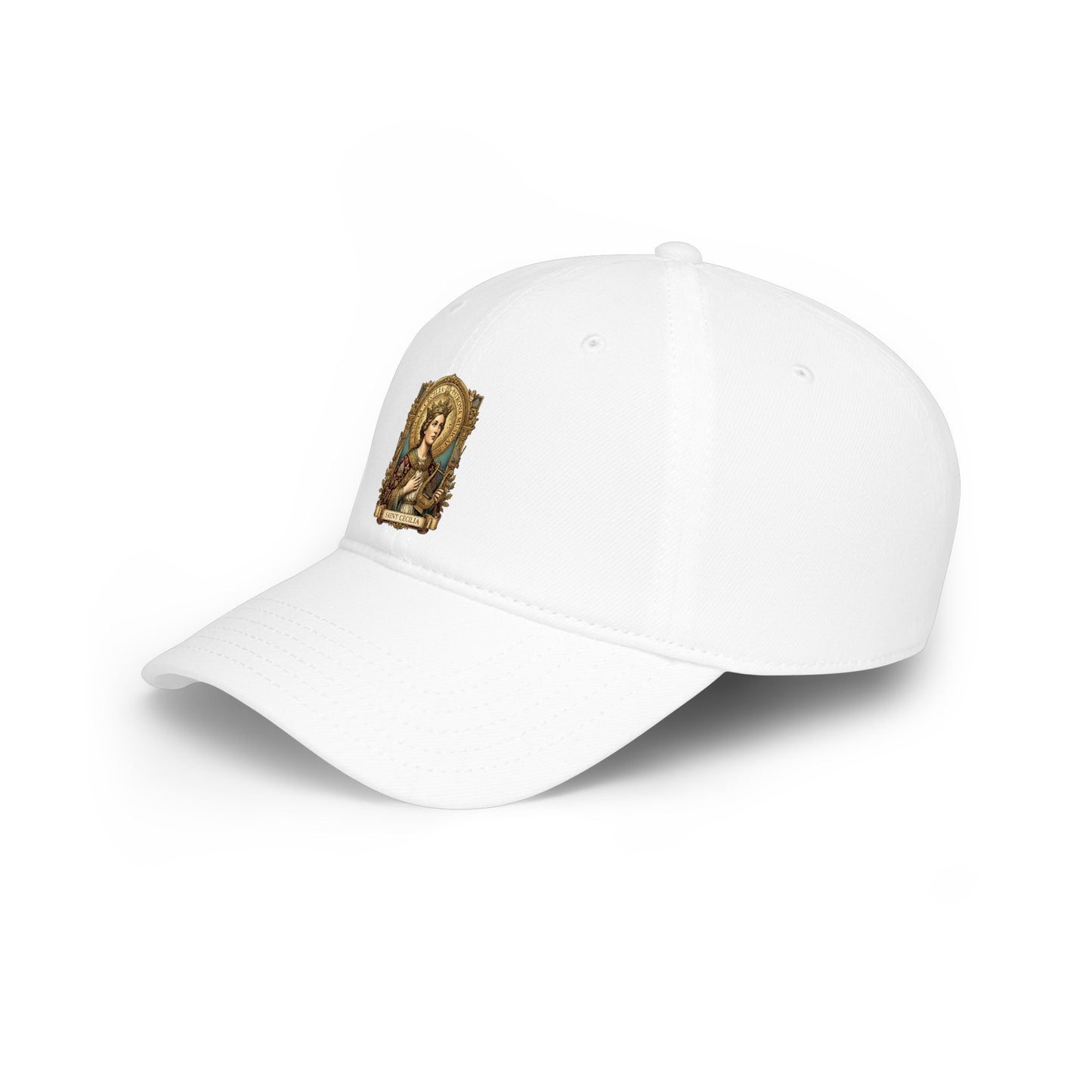 Religious Saint Cecilia Icon Baseball Cap — Vintage Holy Angel Printed Hat