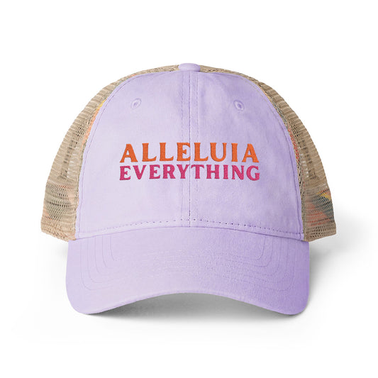 Alleluia Everything hat - embroidered women's washed mesh-back cap