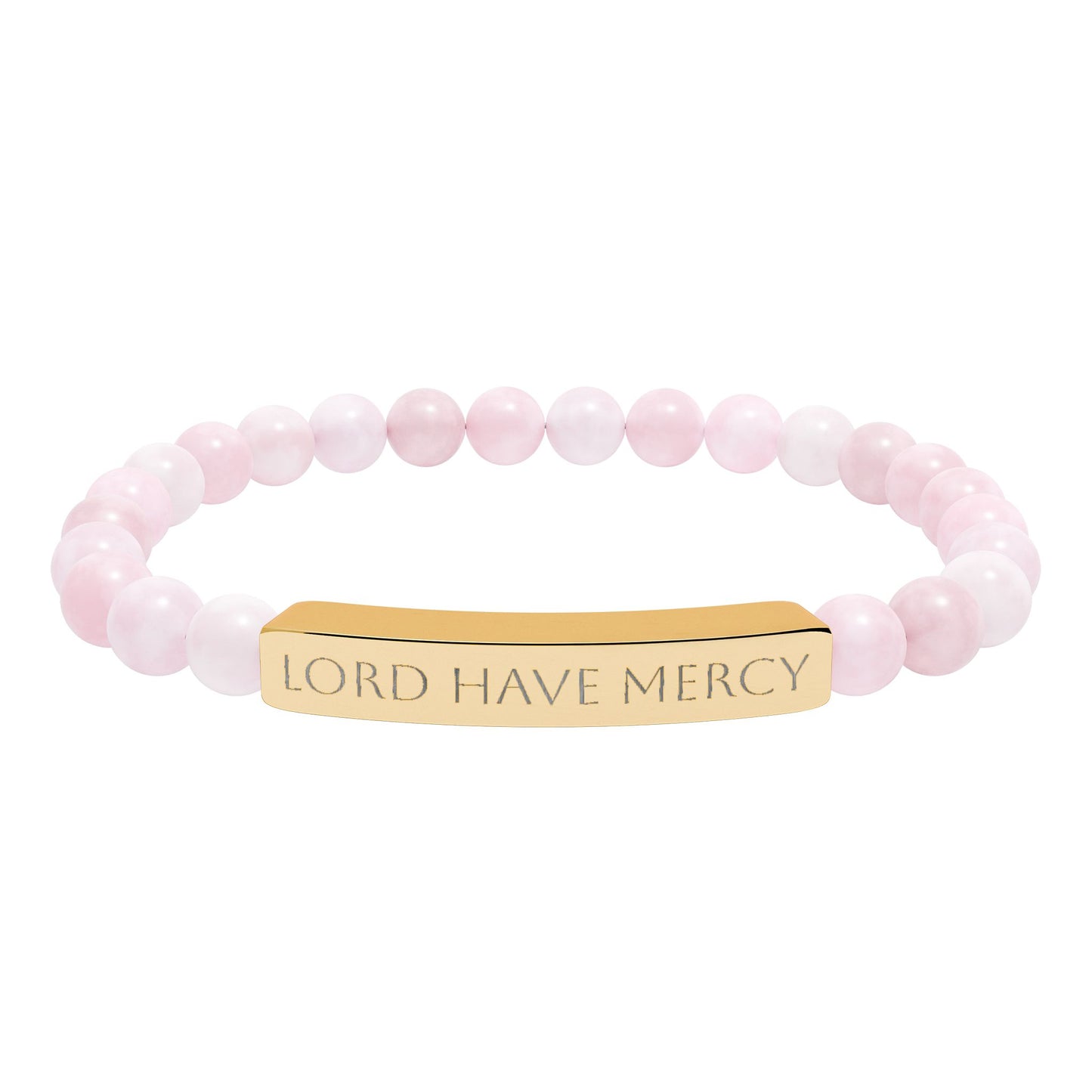Lord have mercy bracelet - engraved natural stone stretch bracelet