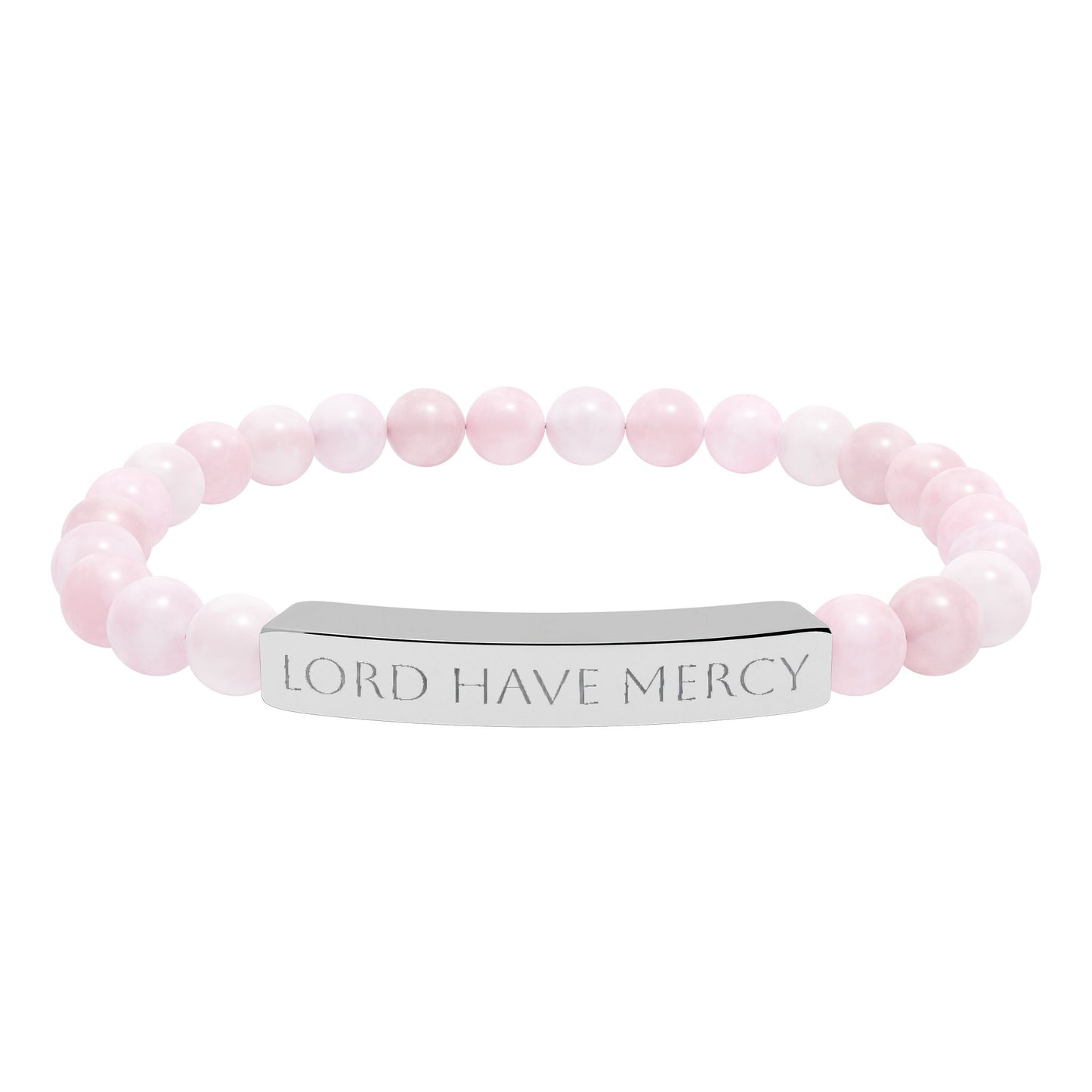 Lord have mercy bracelet - engraved natural stone stretch bracelet